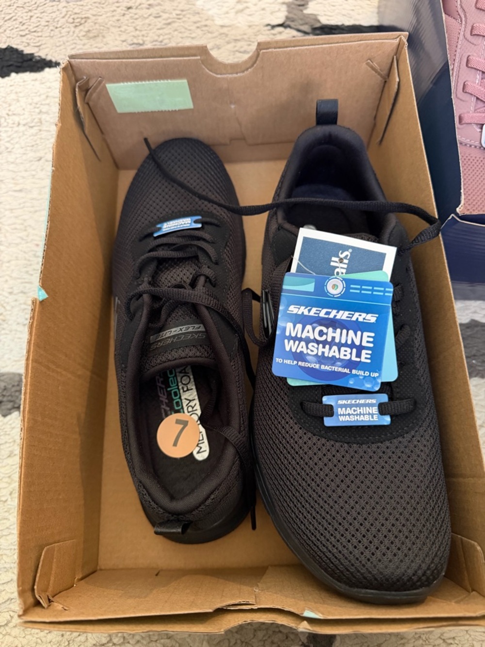 Skechers Men's Black Lightweight Mesh Athletic Shoes